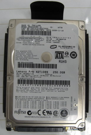 富士通MHZ2250BH硬盘，摔伤恢复数据